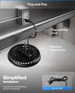 UFO High Bay 200W Plug & Play LED Fixture, 2-Step Install, 28000 Lumens -Sunco Lamp Store 02 Install