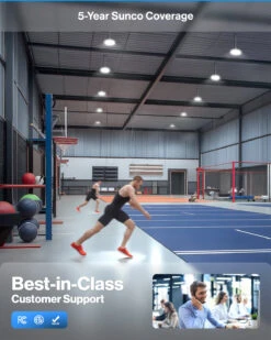 UFO High Bay 200W Plug & Play LED Fixture, 2-Step Install, 28000 Lumens -Sunco Lamp Store 06 Warranty