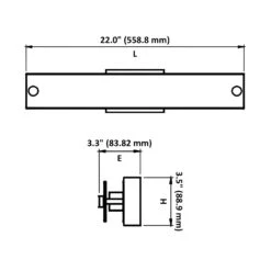 LED Satin Nickel Vanity Light, 22" Wide, Selectable CCT, FL5324D-B Series -Sunco Lamp Store 19WLEDVanityLightingFixture 1350Lumens 3000K3500K4000KSelectableColorTemperature SatinNickelFinish GlassShade