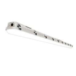 8ft LED Vapor Tight Fixture, 90W/75W/60W, Selectable Wattage & CCT, 11700 Lumens