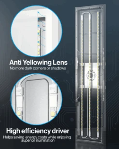 LED Ceiling Panel Light, 50W/40W/30W, 1x4, Selectable CCT, 5700 Lumens -Sunco Lamp Store 1x4PanelBlock 7