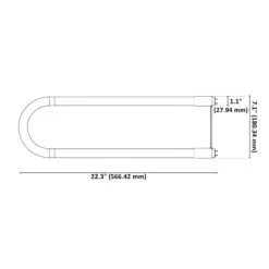 Sunco Lamp Store 13 Sunco Lamp Store -Sunco Lamp Store 2 foot T8 U Bend LED Hybrid A B Type Tube Light 13W 2000LM 3500K 4000K 5000K Plug and Play or Ballast Bypass Frosted Lens Dimension PRE 93409