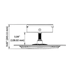 LED Canopy Light, 240W, Dimmable, 33600 Lumens -Sunco Lamp Store 240WLEDCanopyLight 33600LM 5700KDaylightGlow IP65Waterproof CeilingMountable Dimension