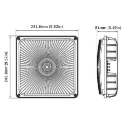 LED Canopy Light, 27W, Non-Dimmable, 3800 Lumens 12 LED Canopy Light, 27W, Non-Dimmable, 3800 Lumens -Sunco Lamp Store 27WLEDCanopyLight Dimension MS MCP05 27W27V 50KD