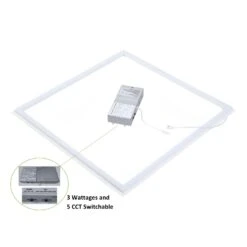 LED Grid Frame Ceiling Light, 40W/30W/20W, 2x2, Selectable Wattage & CCT, 5000 Lumens -Sunco Lamp Store 2x2LEDFlatPanelLight SelectableWattage CCT 5000Lumens Dimmable 100 277V SurfaceMountCeilingLight