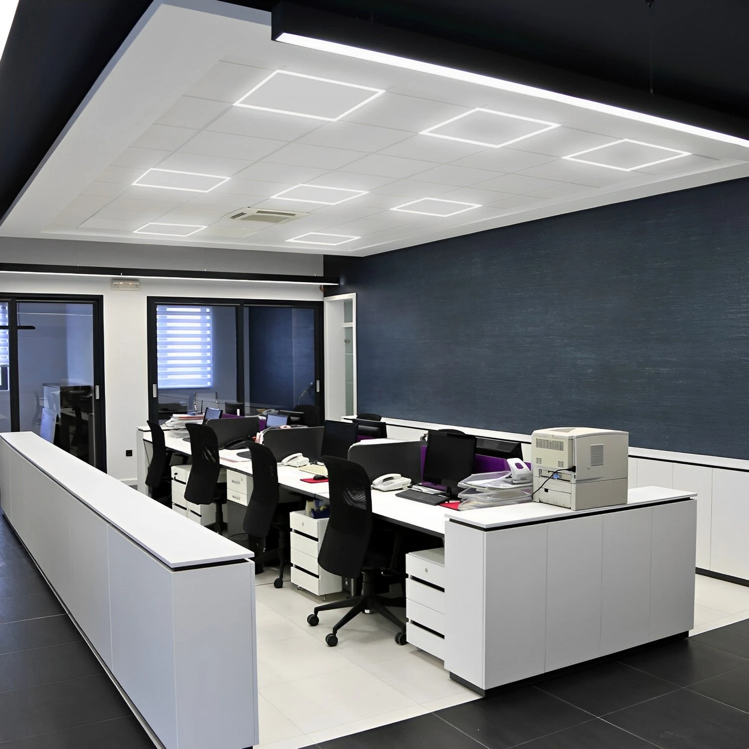 LED Grid Frame Ceiling Light, 40W/30W/20W, 2x2, Selectable Wattage & CCT, 5000 Lumens - Image 3