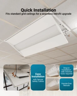 LED Retrofit Center Basket Troffers, 45W/38W/34W, 2x4, 6000 Lumens -Sunco Lamp Store 2x4RetrofitLEDTroffer B3 77f7856e c255 4727 a1e5 c7bc067656c4