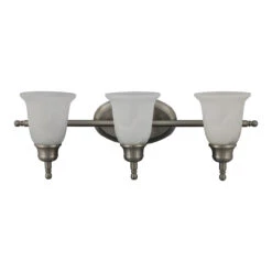 LED Satin Nickel Vanity Light, 24" Wide, 3-Light, 4475 Series