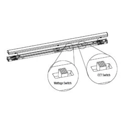 4ft LED Strip Light Fixture, 30W/25W/18W, Selectable Wattage & CCT, 3900 Lumens -Sunco Lamp Store 4ftLEDStripLightFixturewithWattageandCCTSwitchIllustration PRE 26755