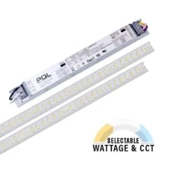 4ft LED Magnetic Strip Retrofit Kit, 35W/28W/20W, 2 Light Bars, Selectable Wattage & CCT, 5200 Lumens