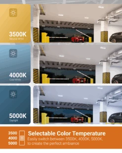 4ft LED Vapor Tight Fixture, 54W/46W/38W, Selectable Wattage & CCT, 7000 Lumens -Sunco Lamp Store 4ftVaporTight B5