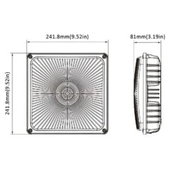 LED Canopy Light, 60W, Non-Dimmable, 8000 Lumens 12 LED Canopy Light, 60W, Non-Dimmable, 8000 Lumens -Sunco Lamp Store 60WLEDCanopyLight Dimension MS MCP05 60W27V 50KD