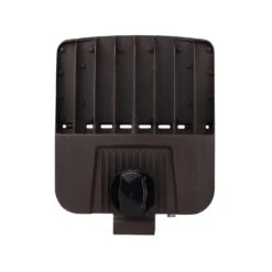 LED Area Light, Parking Lot, 150W/120W/100W/80W, Type III, Bronze, Selectable Wattage & CCT, 22500 Lumens -Sunco Lamp Store 80W 150WLEDAreaLightWithShortCapinaDarkBronzeFinish BackView XS ALH 150W 40K 50K T3D SHORTCAP