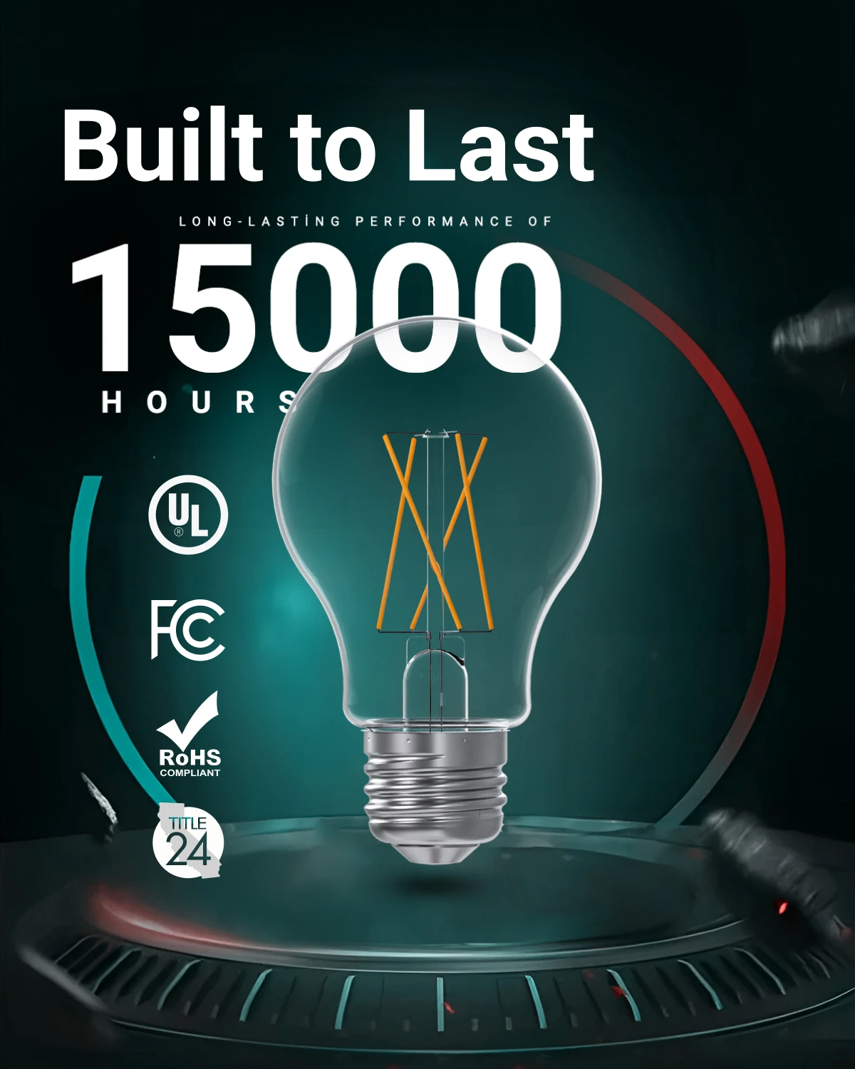 A19 LED Bulb, Filament, Dusk To Dawn, 9W, 850 Lumens 5 A19 LED Bulb, Filament, Dusk To Dawn, 9W, 850 Lumens - Image 5