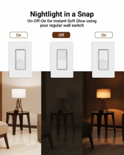 A19 LED Bulb, Night Light, 800 Lumens -Sunco Lamp Store A19wNightLight B2