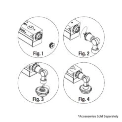 8ft Square LED Strip Light Fixture, 90W/75W/65W, Selectable Wattage & CCT, 11900 Lumens -Sunco Lamp Store Accessoriesfor8ftLEDStripLightFixture AttachedCompatibleElbowandSensorShown PRE 06755