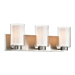LED Satin Nickel Vanity Light, 22" Wide, 3-Light, 6610D Series