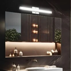 LED Satin Nickel Vanity Light, 22" Wide, FL0324D-VT Series -Sunco Lamp Store Bathroom Vanity Light Fixture Over Mirror 11W 3000K and 4000K CCT Satin Nickel Finish ETL and Energy Star Listed