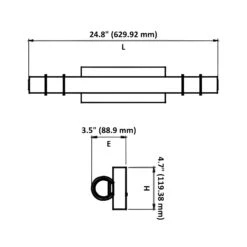 LED Satin Nickel Vanity Light, 24.8" Wide, Selectable CCT, FL5524D-A Series -Sunco Lamp Store BathroomVanityLightFixture SatinNickel AcrylicShade WallLampLightFixtureforBathroomKitchenBedroom Dimension