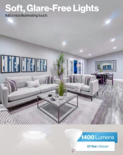 BR40 LED Bulb, 1400 Lumens -Sunco Lamp Store Block1 BR40LEDBulb