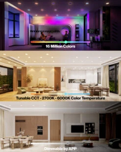 Recessed LED Retrofit Lighting, 6 Inch, Smart Retro, Baffle, High Brightness, 1200 Lumens -Sunco Lamp Store Block2 6 SmartRetrofit