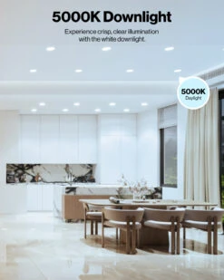 Recessed LED Lighting, 6 Inch, Smart Slim, Wafer Thin, Smooth Trim, 1200 Lumens -Sunco Lamp Store Block2 6 SmartSlim