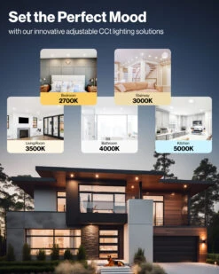 LED Slim Downlight, 14W, 8 Inch, Selectable CCT, 1350 Lumens -Sunco Lamp Store Block2 8 SlimSelectableLight