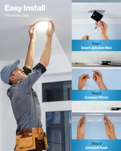 Recessed LED Lighting, 6 Inch, Slim, Wafer Thin, Selectable CCT, 1250 Lumens -Sunco Lamp Store Block3 6MOSlimSelectableCCTLight