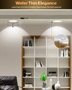 Recessed LED Lighting, 8 Inch, Slim, Wafer Thin, Night Light, Selectable CCT, 1350 Lumens -Sunco Lamp Store Block3 8 SlimNightLight