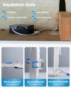 LED Slim Downlight, 14W, 8 Inch, Selectable CCT, 1350 Lumens -Sunco Lamp Store Block4 8 SlimSelectableLight