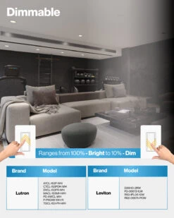 Recessed LED Lighting, 6 Inch, Slim, Wafer Thin, Selectable CCT, 1250 Lumens -Sunco Lamp Store Block5 6MOSlimSelectableCCTLight