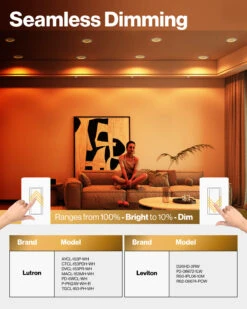 Recessed LED Lighting, 6 Inch, Slim, Baffle Trim, Night Light, 1200 Lumens -Sunco Lamp Store Block6 6BaffleSlimNightlight