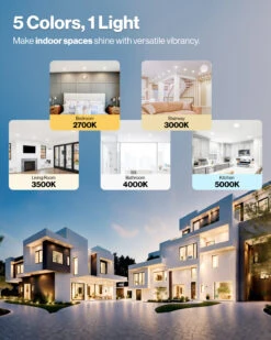 Recessed LED Lighting, 6 Inch, Slim, Baffle Trim, Selectable CCT, 850 Lumens -Sunco Lamp Store Block 2 6 Slim Baffle Selectable CCT