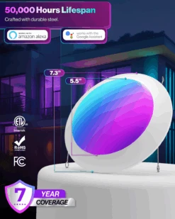 Recessed LED Lighting, 6 Inch, Smart Disk Downlight, 1200 Lumens -Sunco Lamp Store Block 4 d77b3ece a6e4 4037 b731 d887e72a9069