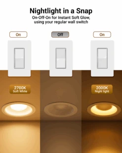 BR30 LED Bulb, Night Light, 800 Lumens -Sunco Lamp Store Br30WNightlight B3