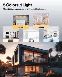 Recessed LED Lighting, 6-Inch, Slim, Wafer Thin, Black Trim, 14W, 850 Lumens -Sunco Lamp Store DL SL6 BK 2750K Block 4