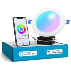 Recessed LED Lighting, 6 Inch, Smart Slim, Wafer Thin, Smooth Trim, 1200 Lumens