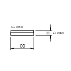 11 Inch Round LED Satin Nickel Ceiling Light, Surface Mount, 950 Lumens -Sunco Lamp Store Dimensionsof1912D