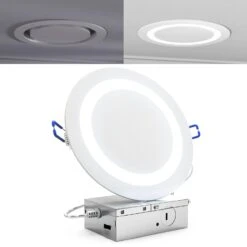 Recessed LED Lighting, 6 Inch, Slim Eclipse, Selectable CCT, 900 Lumens