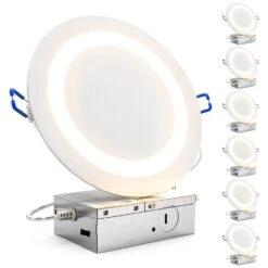 Recessed LED Lighting, 6 Inch, Slim Eclipse, Selectable CCT, 900 Lumens -Sunco Lamp Store Eclipse 6PK 4