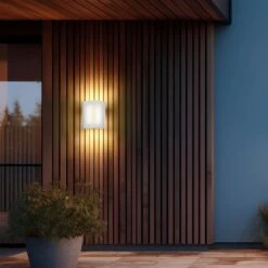 LED Satin Nickel Wall Sconce, 14W, Lumina, 1000 Lumens -Sunco Lamp Store ExteriorWallSconceAttachedBrightensaModernWall SP MDF030D 3000K