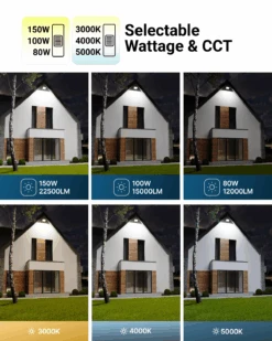 LED Flood Light, Yoke Mount, 150W/100W/80W, Dusk To Dawn, Selectable Wattage & CCT, 22500 Lumens -Sunco Lamp Store FloodLight B2 d78d74c5 51fc 436c 975e 7aed77dd626f