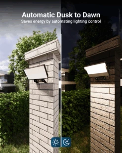 LED Flood Light, Yoke Mount, 150W/100W/80W, Dusk To Dawn, Selectable Wattage & CCT, 22500 Lumens -Sunco Lamp Store FloodLight B3