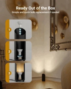 LED Black Floor Uplight Spotlight, 450 Lumens -Sunco Lamp Store FlooeCanLight B5 41b3a9df 7bee 418b 8ca9 0d2c0b833f3c