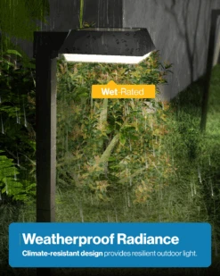 LED Solar Sidewalk Lights, Dusk To Dawn, 100 Lumens -Sunco Lamp Store GD BC2 SR BK 3070K Block 4