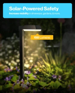 LED Solar Sidewalk Lights, Dusk To Dawn, 150 Lumens -Sunco Lamp Store GD BC SR BK 3070K Block 6