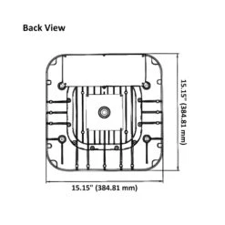 LED Gas Station Canopy Light, 150W, 20200 Lumens -Sunco Lamp Store GasStationCanopyLightFixture 150W 20200Lumens 5700K 600WEqual IP65Waterproof UL DLCListed Dimension