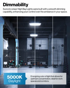 LED Linear High Bay, 2ft, 165W, 23000 Lumens -Sunco Lamp Store HB L2 165W Block 4