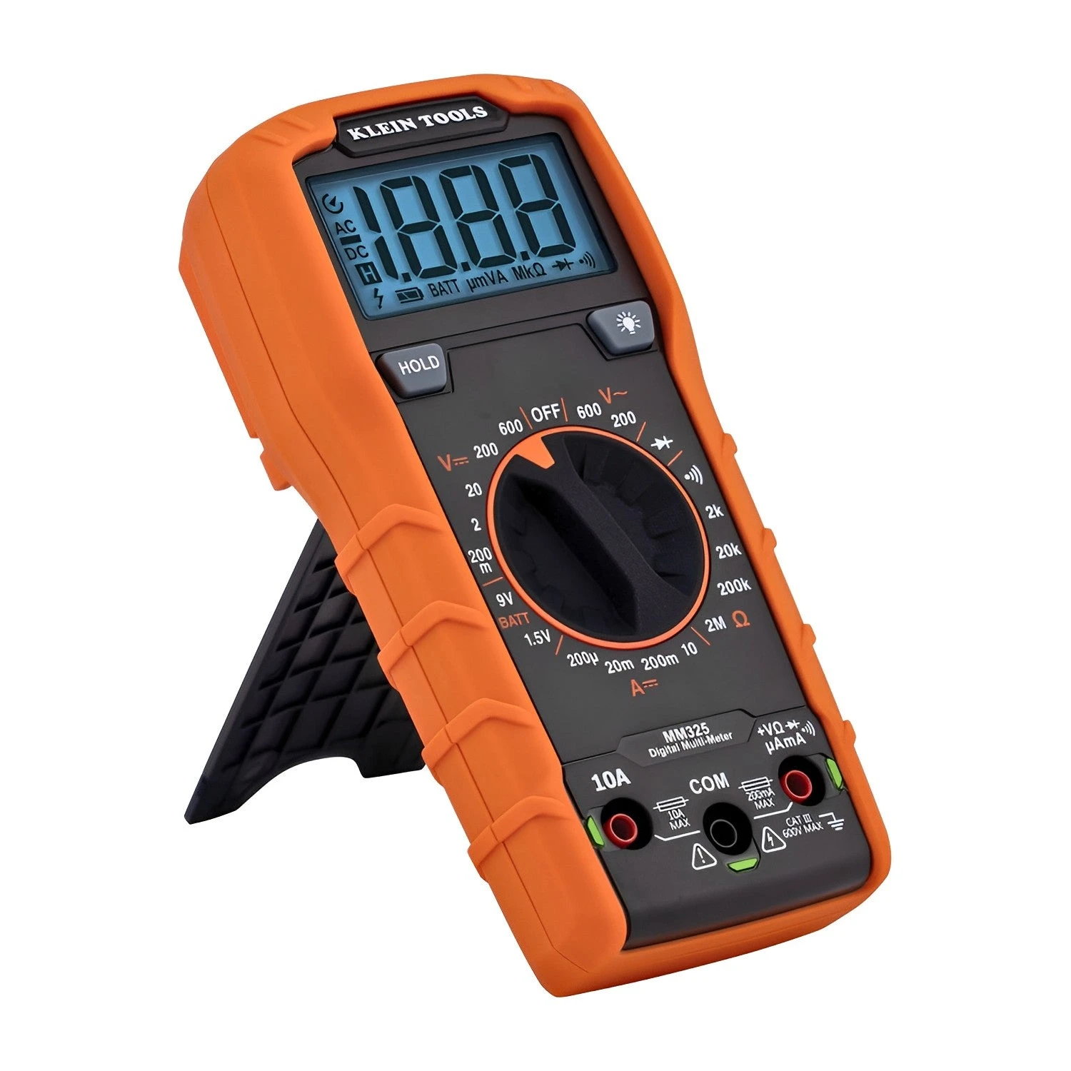 Klein Tools Digital Multimeter, Manual-Ranging, 10A/600V, 2000 Display Counts, 2 Mohms 2 Klein Tools Digital Multimeter, Manual-Ranging, 10A/600V, 2000 Display Counts, 2 Mohms - Image 2