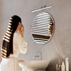 LED Black Vanity Light, 22" Wide, Selectable CCT, FL5324D-F Series -Sunco Lamp Store LED Contemporary Vanity Light Fixture 17W 1100 Lumens Adjustable CCT ETL Listed Black Finish